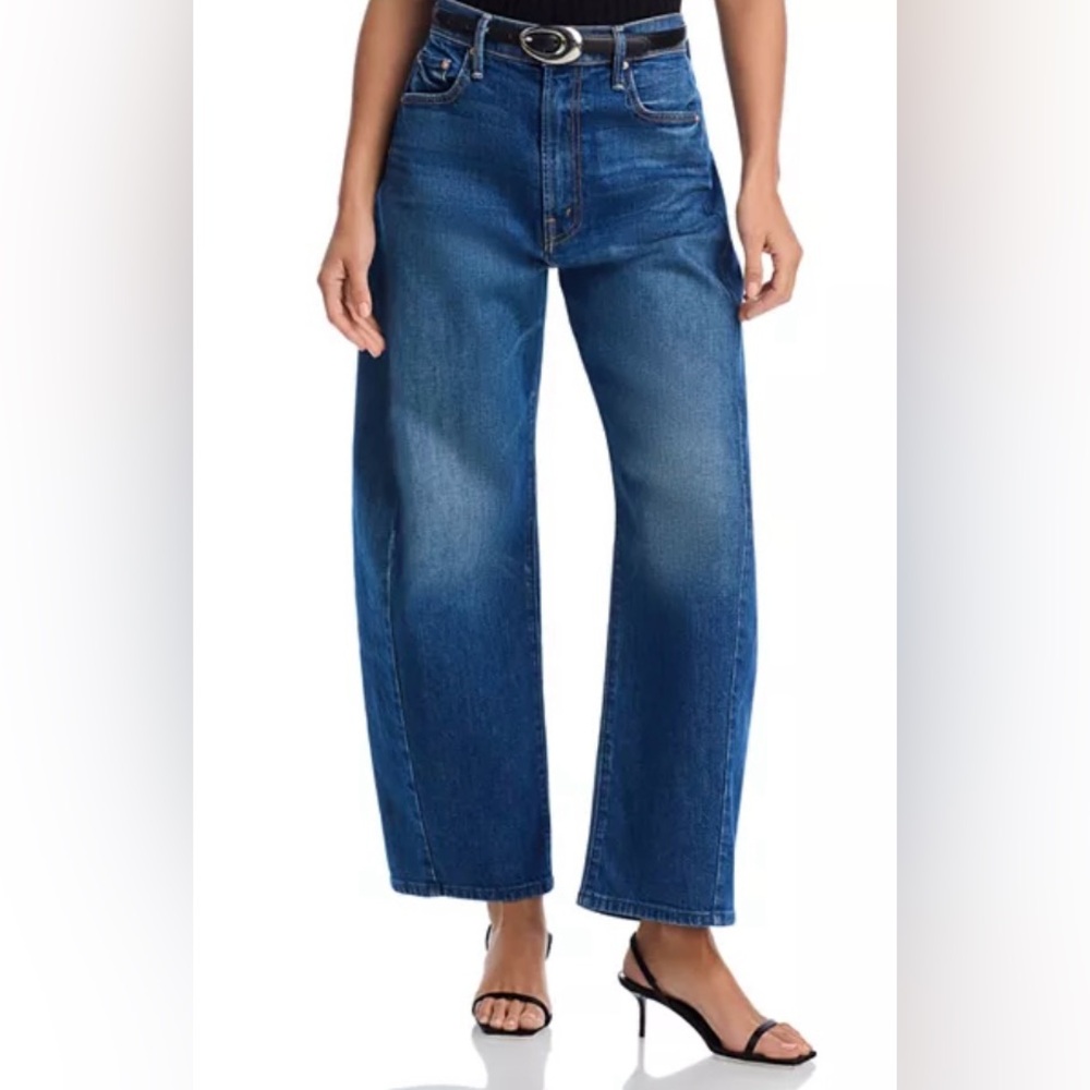 MOTHER Lil full-pipe flood jeans in Its a small world size 30 EUC